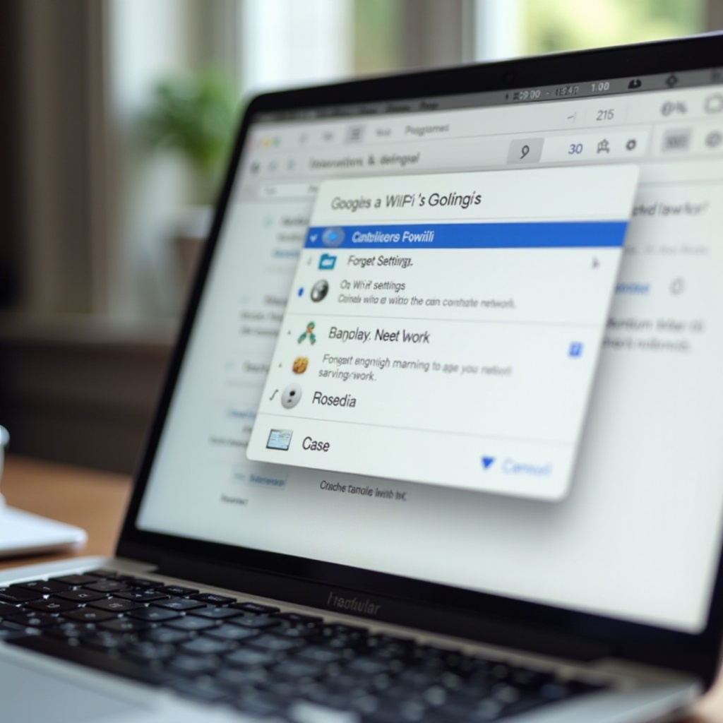 cara melupakan jaringan wifi di mac